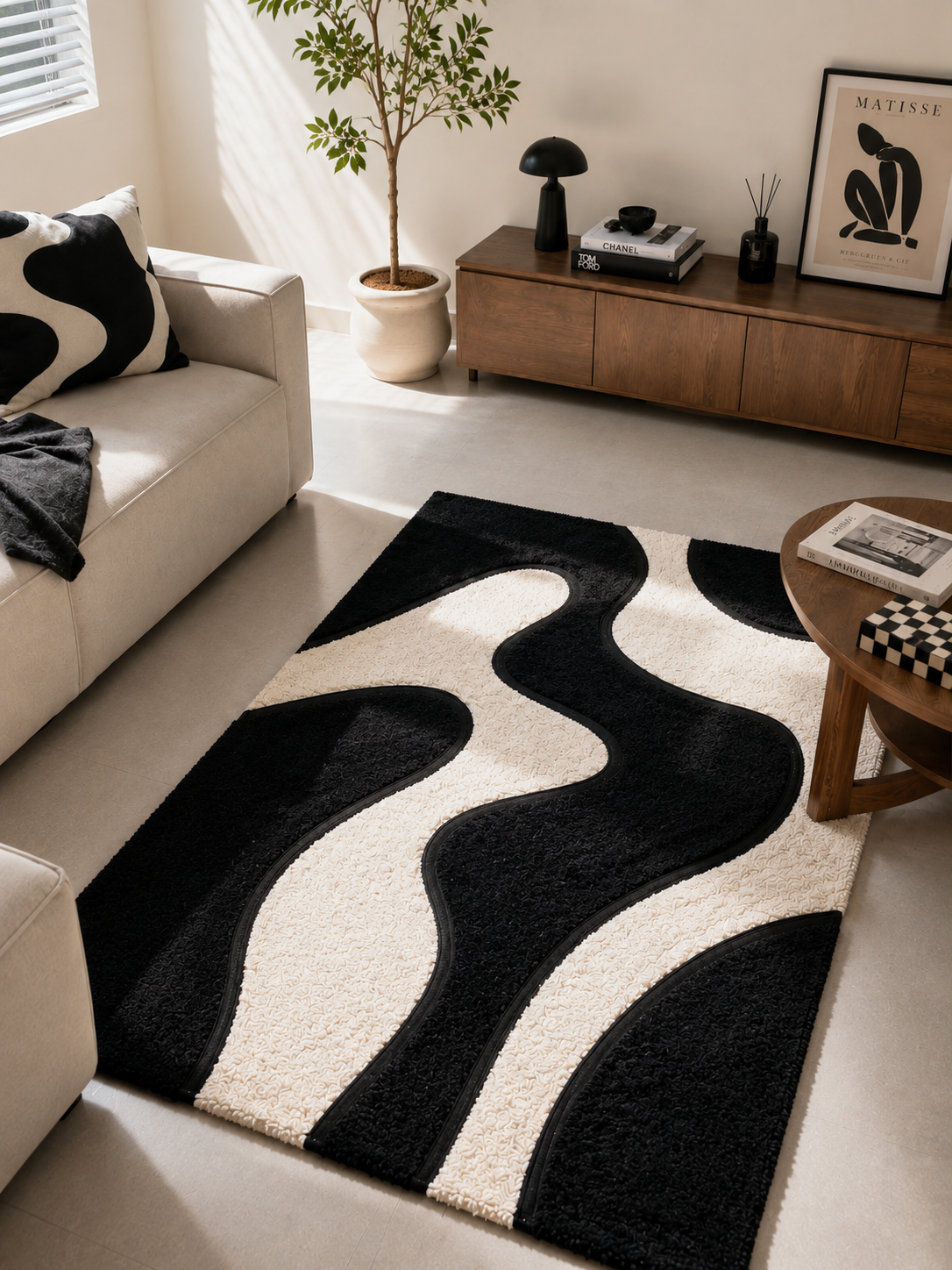Black and White Wave
