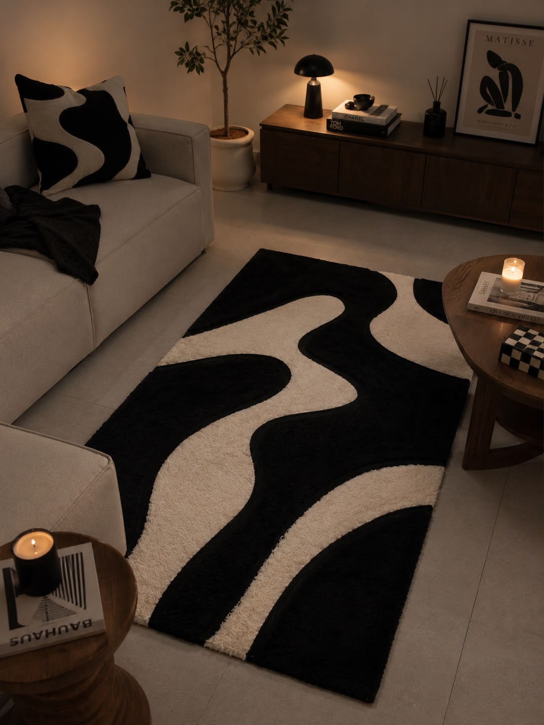 Black and White Wave